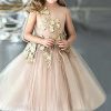 Robe De Bal Pour Fille En Tulle Couleur Champagne ACH001