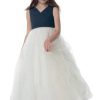 Robe De Demoiselle D'honneur En Tulle à Col En V ACH081