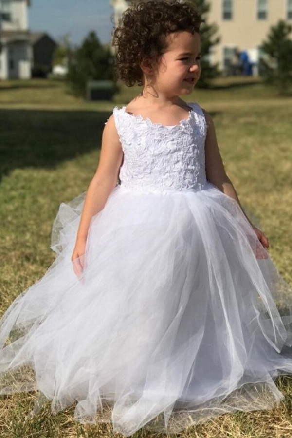 Robes De Bal Blanches Pour Tout-Petites ACH116