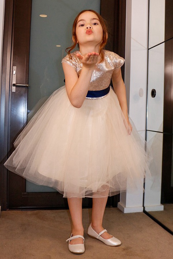 Alternative view of Robe De Bal Courte à Sequins Pour Enfant ACH209
