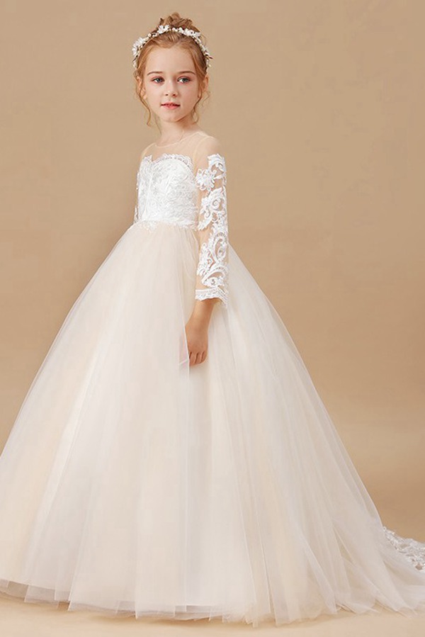 Robe De Bal Pour Enfant Style Princesse à Manches Longues ACH211