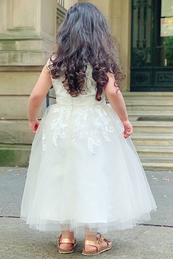 Robe De Demoiselle D'honneur Longue Jusqu'aux Chevilles Pour Toute-Petite ACH214 – Image 3
