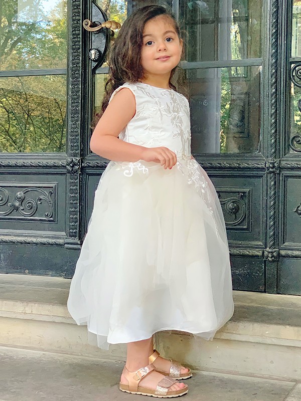 Robe De Demoiselle D'honneur Longue Jusqu'aux Chevilles Pour Toute-Petite ACH214 – Image 4