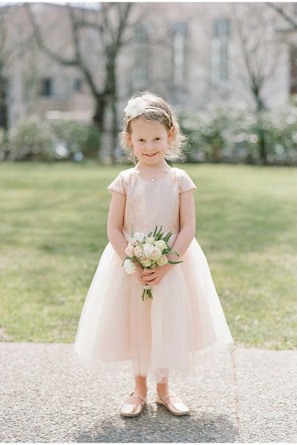 Robe De Demoiselle D'honneur En Tulle à Paillettes ACH261