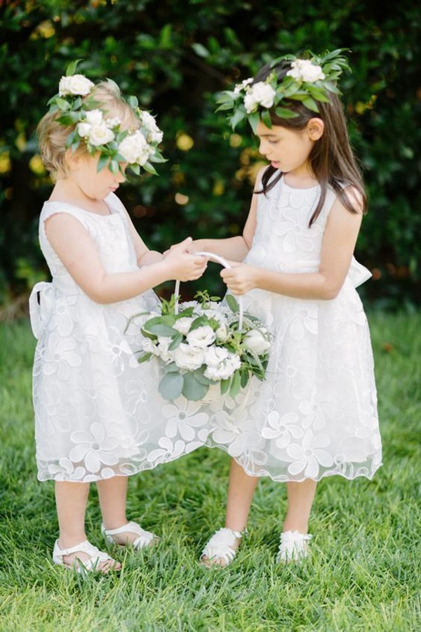Robe En Dentelle Blanche Pour Demoiselle D'honneur ACH264