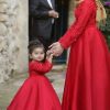Robes Rouges Assorties à Manches Longues Pour Mère Et Fille MGD020