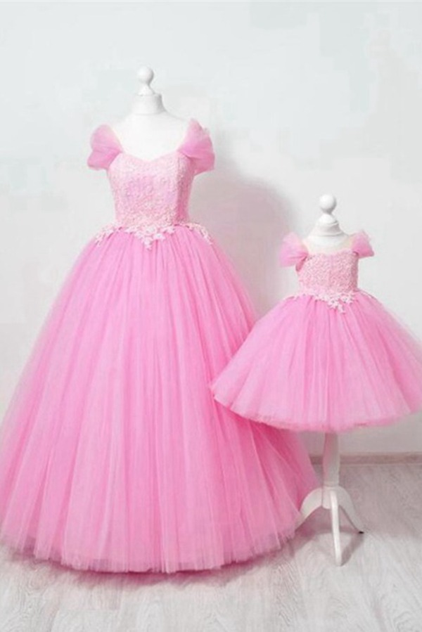 Robes Assorties Roses Pour Maman Et Fille MGD021