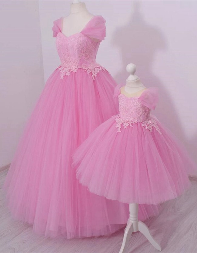 Robes Assorties Roses Pour Maman Et Fille MGD021 – Image 4