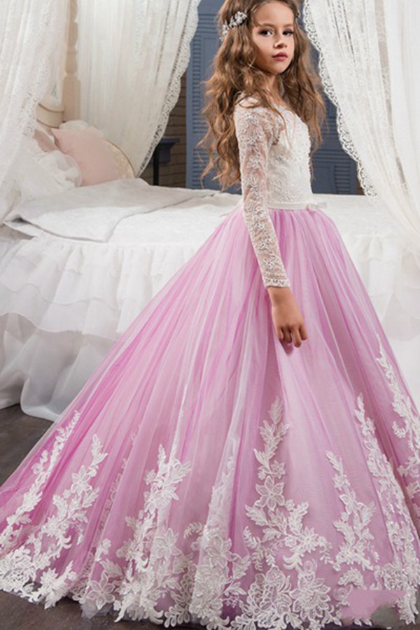 Robe à Manches Longues Pour Demoiselle D'honneur Avec Dentelle à Motifs De Papillons CH0115 – Image 10