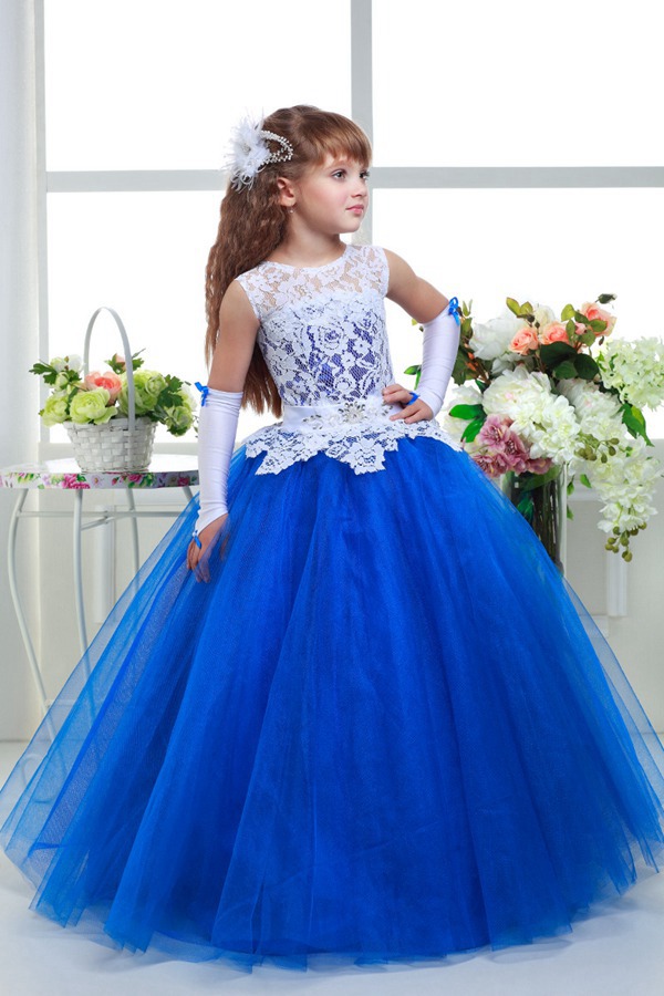 Robe De Bal Pour Fille En Tulle Et Dentelle CH0159