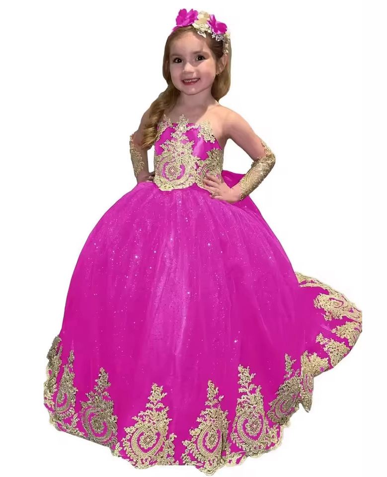 Robes De Bal Et De Soirée Style Princesse En Dentelle Pour Filles CH0180 – Image 4