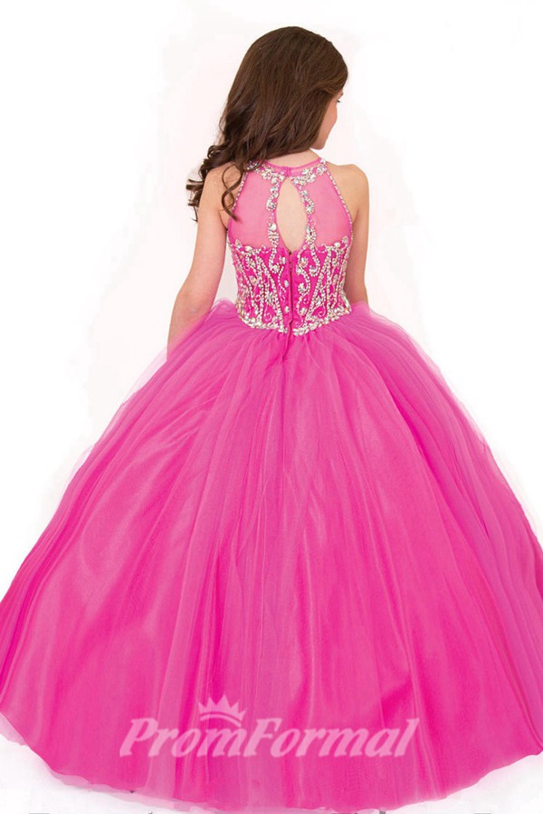 Alternative view of Robe de bal fuchsia pour fille CHK007