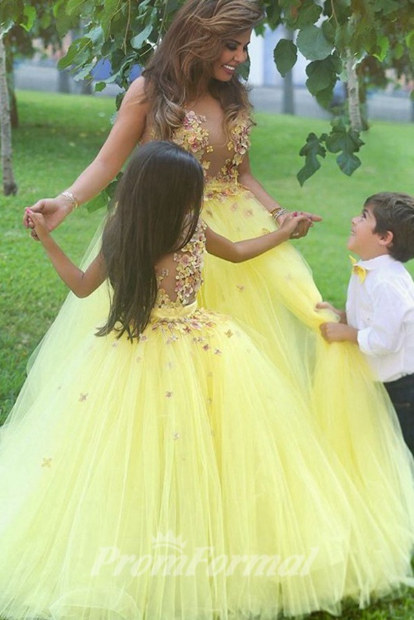 Alternative view of Robe De Bal Jaune Princesse Pour Enfants FGD349
