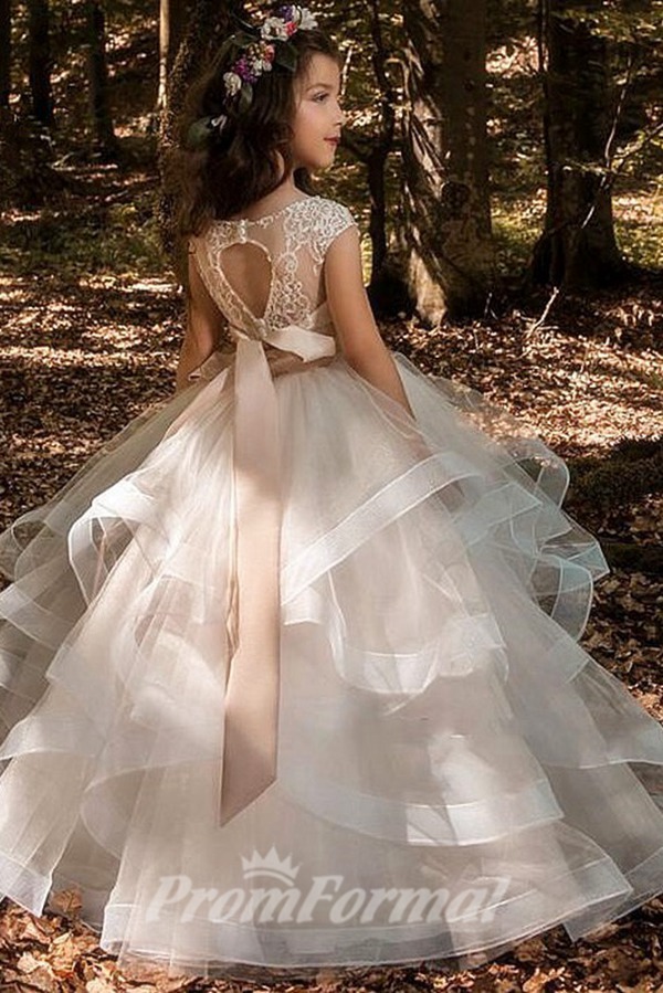 Alternative view of Robe De Première Communion Pour Fille En Dentelle Et Tulle FGD513