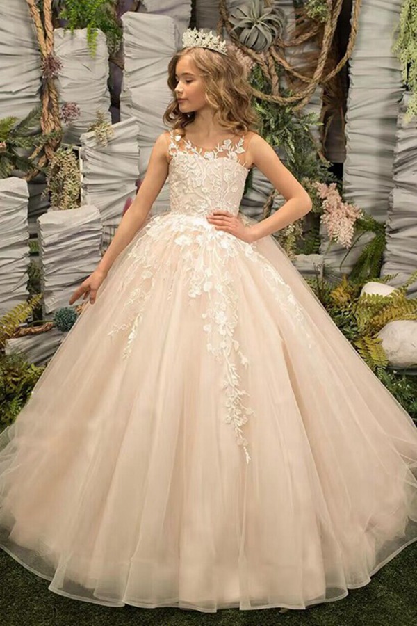 Robes de princesse en dentelle pour filles (pour les fêtes) CHK223